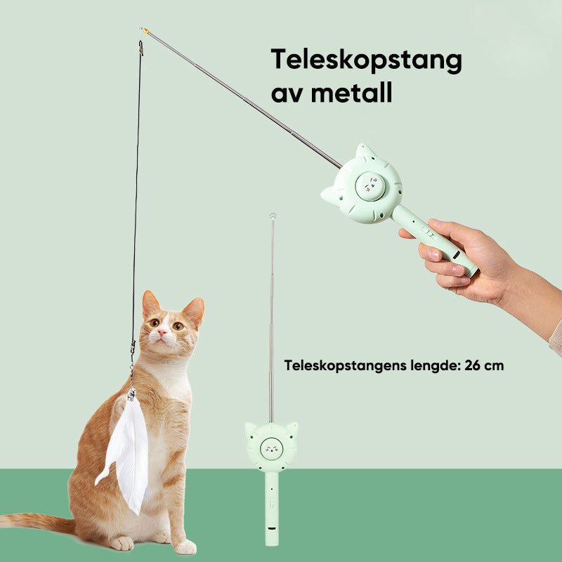 Nærbilde av UV-lyset på kattekammen. Hjelper med hygiene og renslighet for kjæledyr.