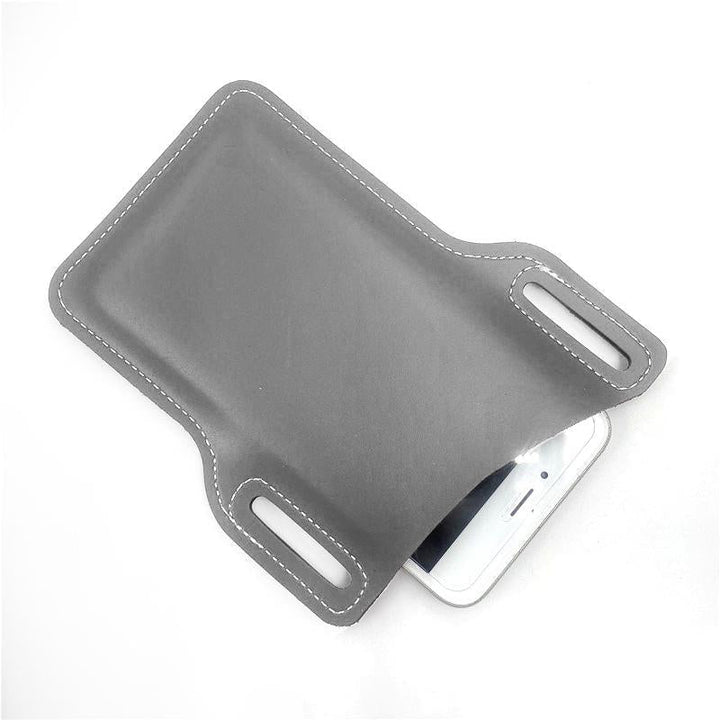 Hverdag mobil belteveske i retro PU-skinn, unisex og slitesterk telefonholder.