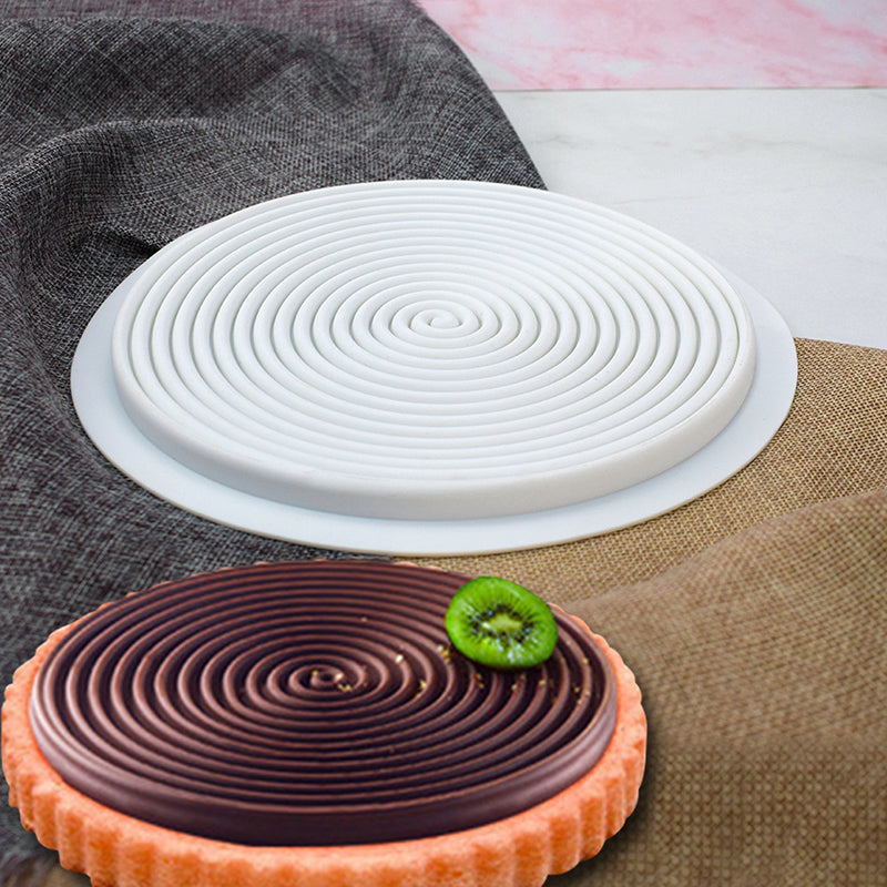 Elegant silikon tourbillon kakeform for baking av unike desserter og kaker. Non-stick og fleksibel.