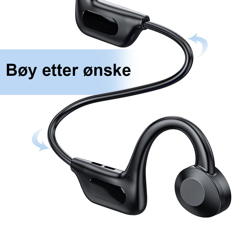 Åpent øre trådløst headset for sport. Bone conduction for klar lyd og sikkerhet under trening.