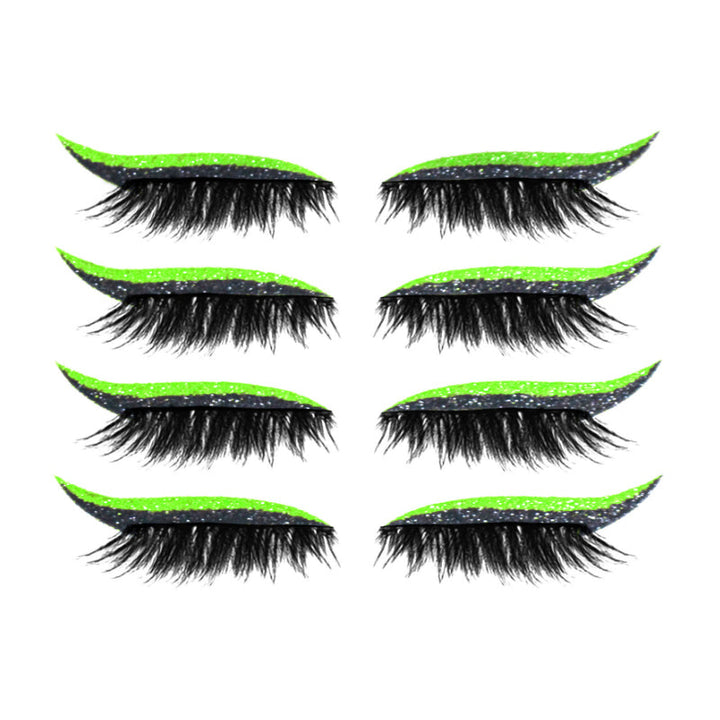Pakke med gjenbrukbare klistremerker for eyeliner og fyldige øyevipper, enkel å påføre for kattøye-look.
