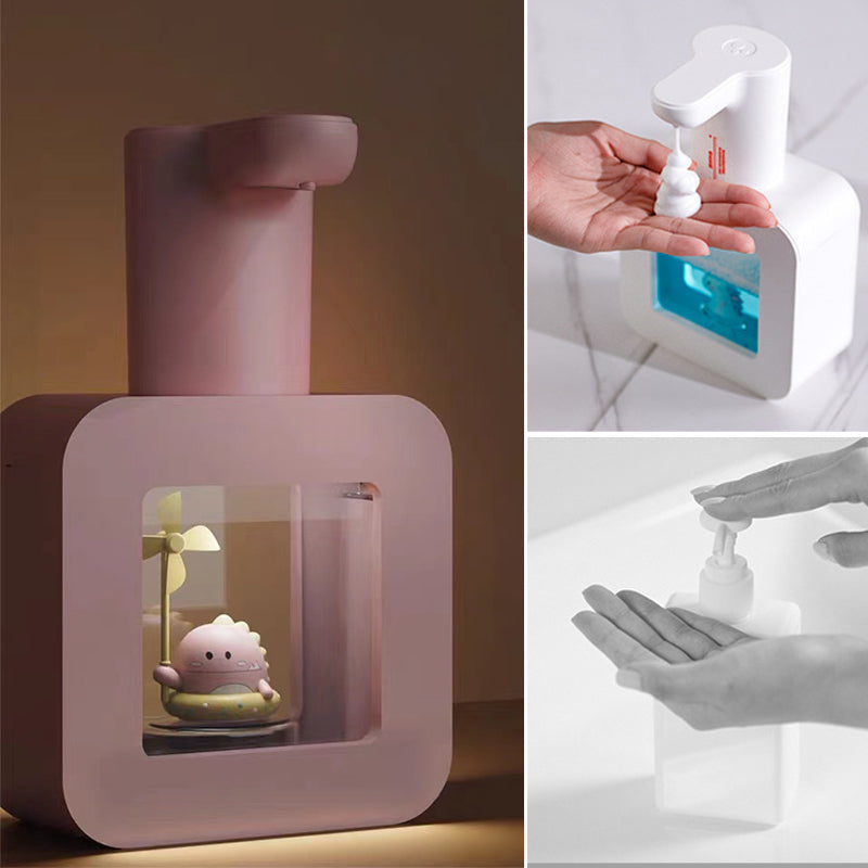 Barnas automatiske såpedispenser med tegneserie-motiv, berøringsfri for optimal hygiene og morsom håndvask.