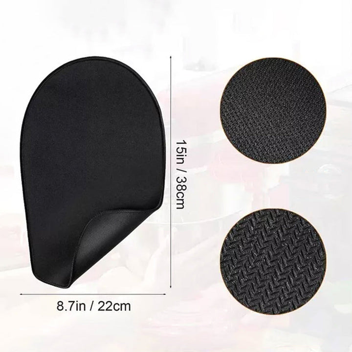 Ergonomisk glidematte for stativmikser, reduserer anstrengelsen ved flytting av kjøkkenmaskin.