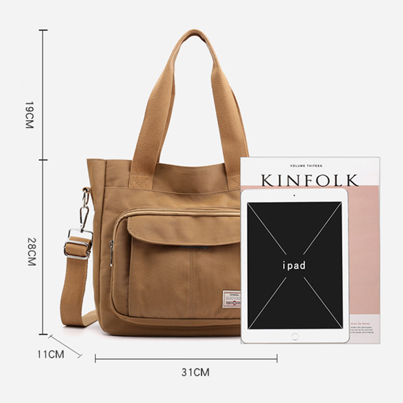 Lettvekt nylonveske for kvinner, designet for komfort og stil. Allsidig skulderveske til dagligbruk.