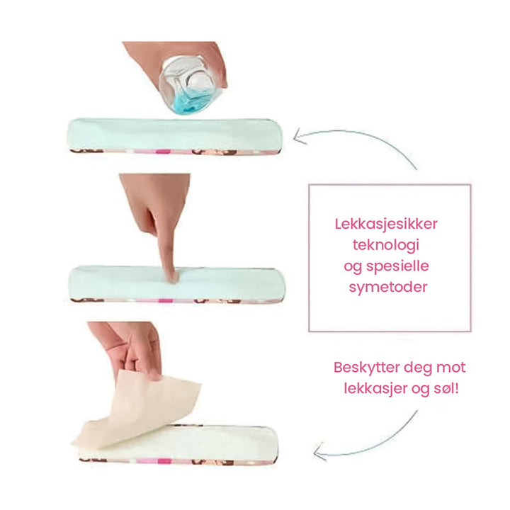 Interiør av bambuskull sanitetsbind, viser absorberende lag for effektiv og trygg menstruasjonsbeskyttelse.
