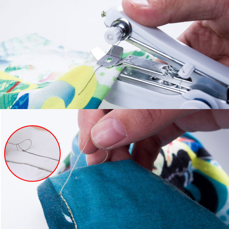 Perfekt syutstyr for kreativ DIY, raske reparasjoner og små syprosjekter med håndholdt symaskin.