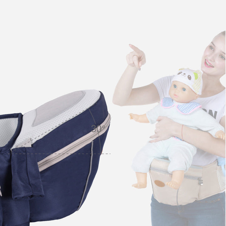 Himmelblå spedbarnsbærer, perfekt for komfortabel og ergonomisk bæring av spedbarn/småbarn.