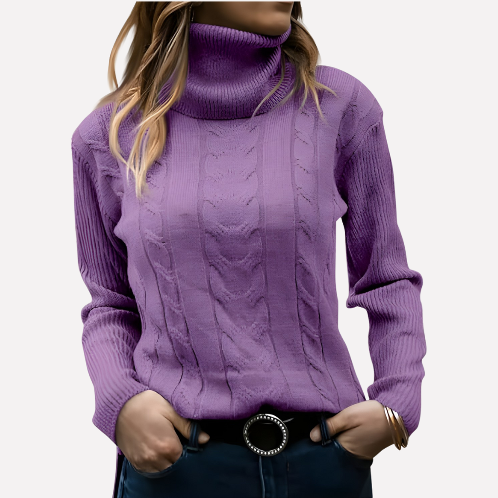 Grønn turtleneck genser i myk kvalitet, stilig og komfortabel. En allsidig pullover.