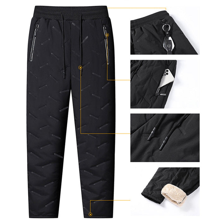 Varm og slitesterk fleecebukse, ideell for utendørsaktiviteter og kalde vinterdager. Unisex.