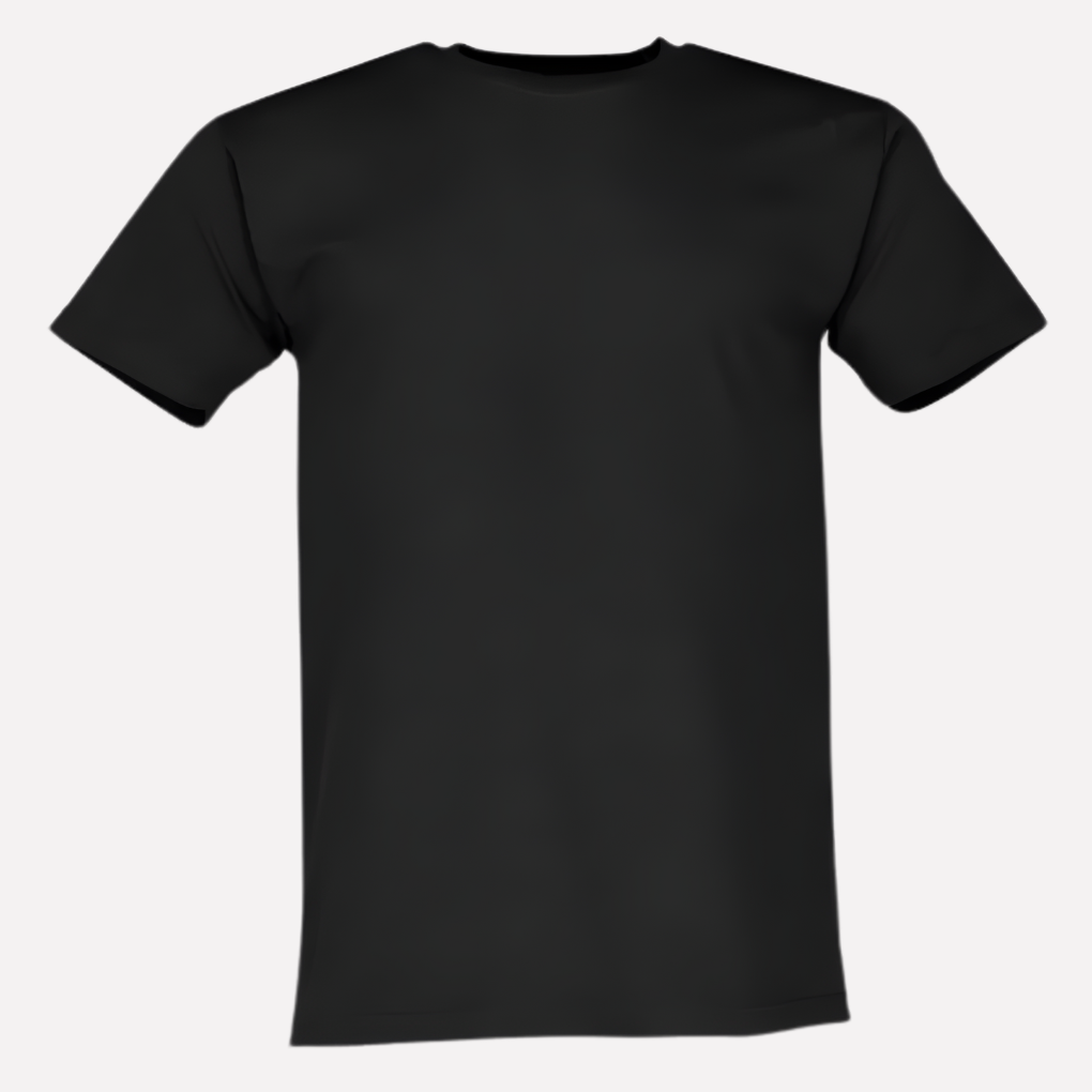 Svart herre t-skjorte, klassisk crew neck design. Essensiell del av herreklær.