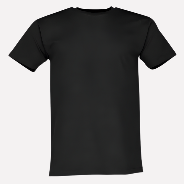 Svart herre t-skjorte, klassisk crew neck design. Essensiell del av herreklær.