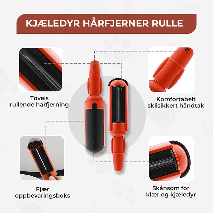 Gjenbrukbar pelsfjerner for kjæledyrhår på møbler. Holder hjemmet rent og pent.