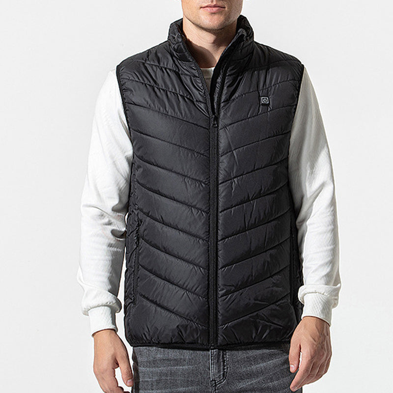 Oppladbar unisex varmevest for utendørsentusiaster, holder deg varm i kaldt vær.