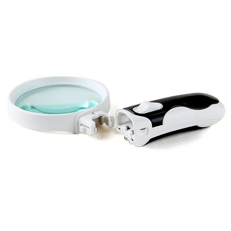 20x forstørrelsesglass med integrert LED-lys, utmerket for eldre og lesehjelp.