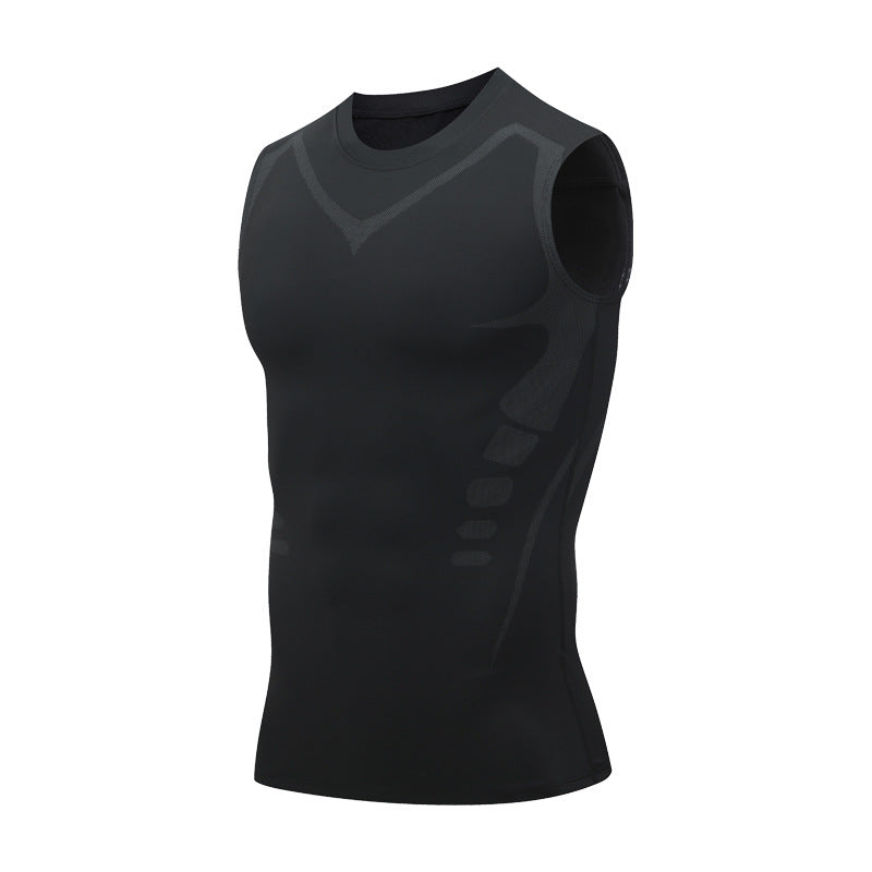 Herre stretch treningsvest for optimal komfort. Hurtigtørkende og pustende stoff, ideell for sommer fitness.