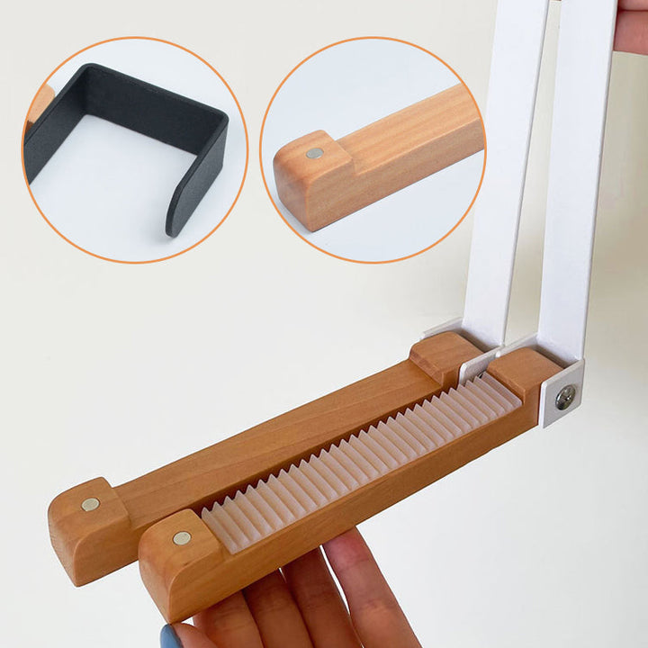 Garderobe dørkrok i tre, sammenleggbar design for ryddig og praktisk hjemmeorganisering.