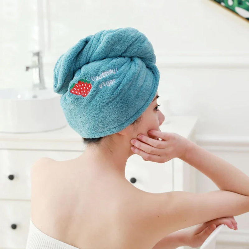 Komfortabel unisex mikrofiber håndklehatt som fremmer sunt hår ved å tørke det skånsomt.