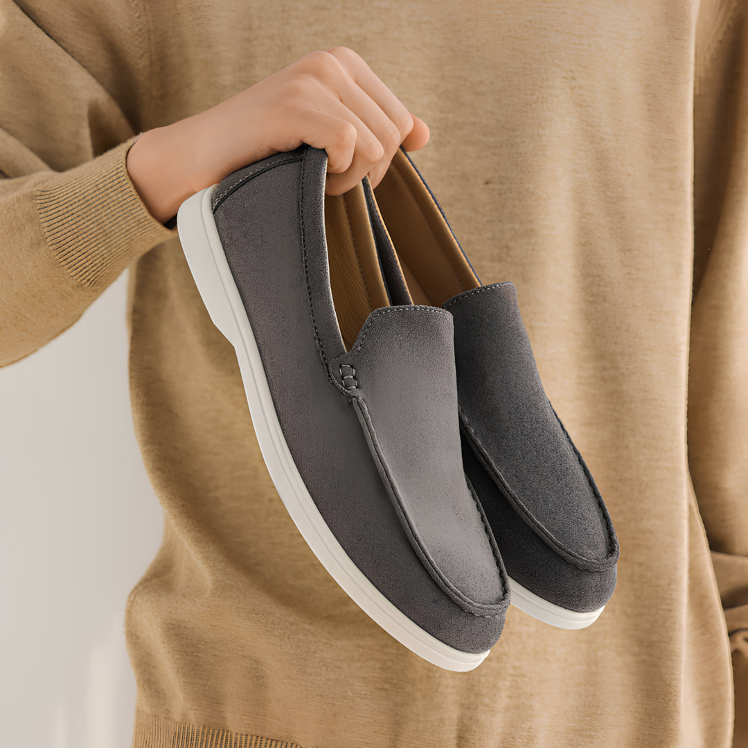Elegante menns slip-on loafers, perfekte for kontor og fritid. Komfortable herresko.