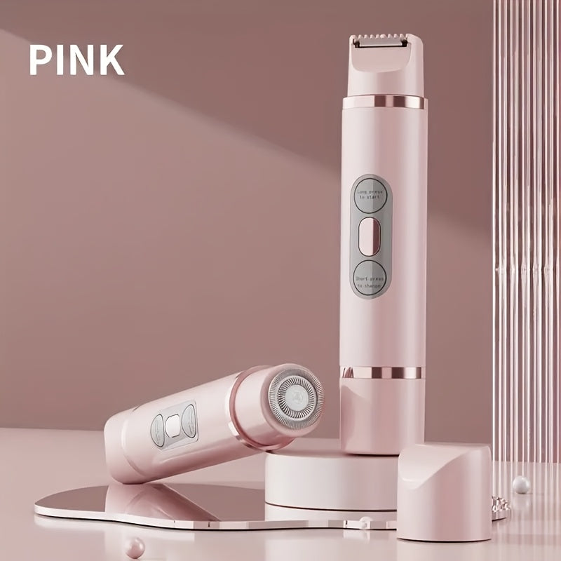 PureSilk barbermaskin for kvinner, trådløs ansiktstrimmer, USB-oppladbar for skånsom hårfjerning.