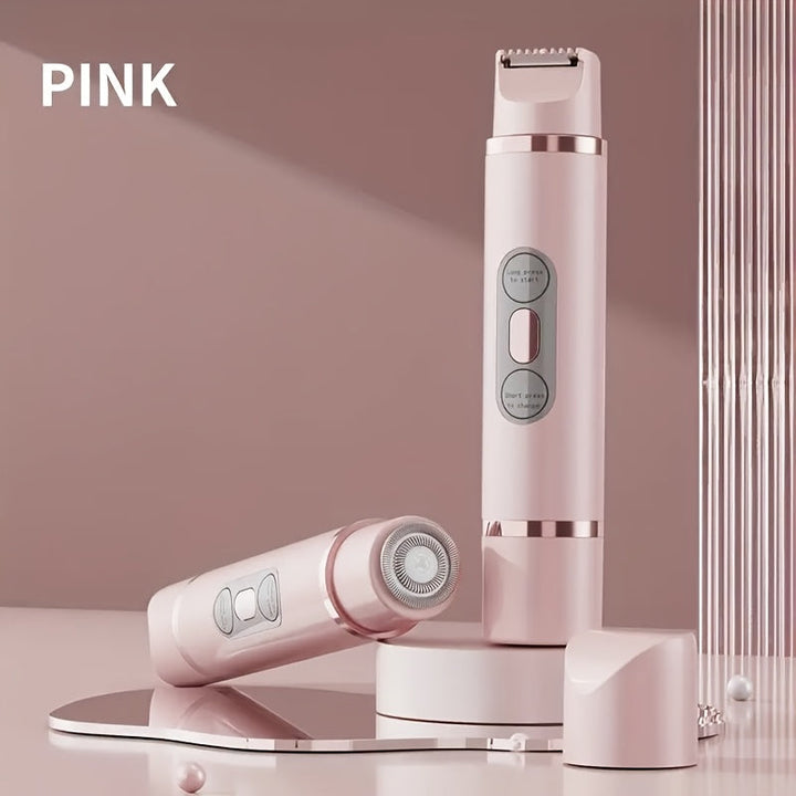 PureSilk barbermaskin for kvinner, trådløs ansiktstrimmer, USB-oppladbar for skånsom hårfjerning.
