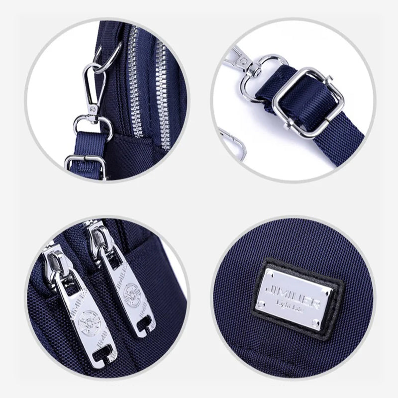 Funksjonell hverdagsveske: vanntett crossbody i mange farger, perfekt for dame.