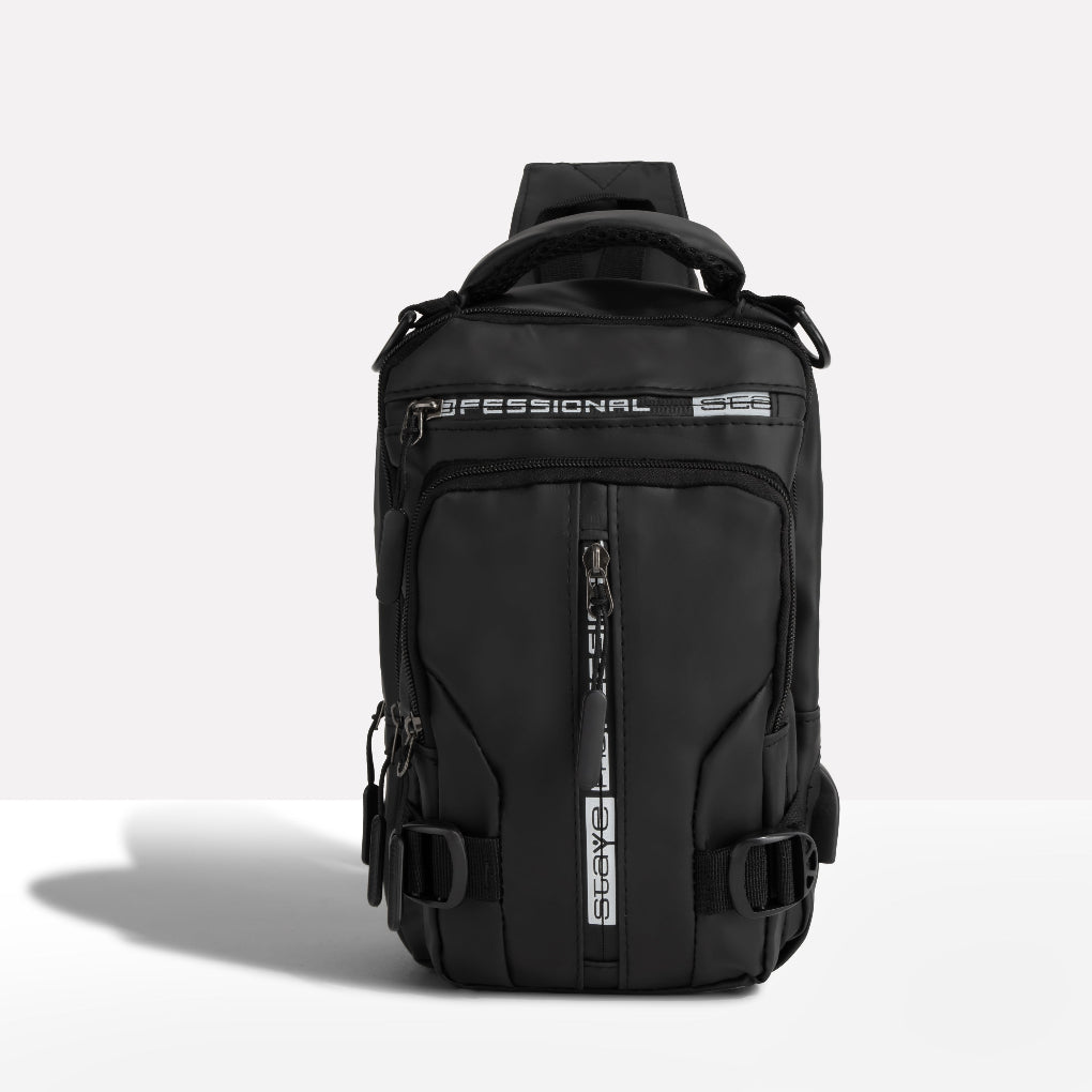 Menns konvertibel anti-tyveri crossbody veske i polyester, ideell for trygg reising og pendling.