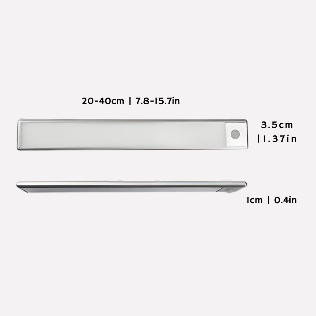 Magnetisk bevegelsessensor LED-lampe for trådløs smart belysning, ideell som skaplys eller ganglys.