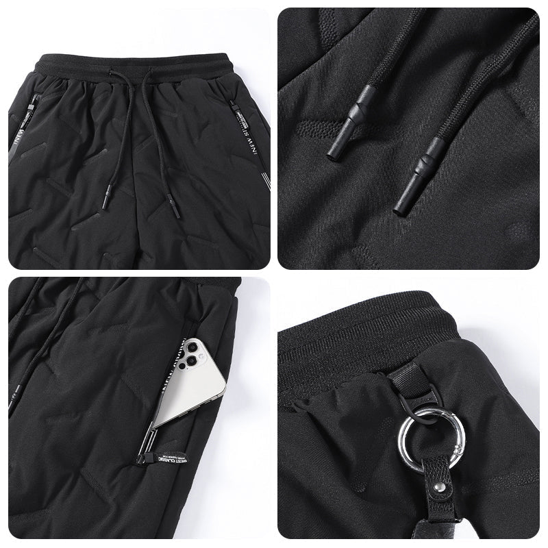 Tykke unisex vinterbukser med elastisk midje, laget av myk fleece for suveren komfort og varme.