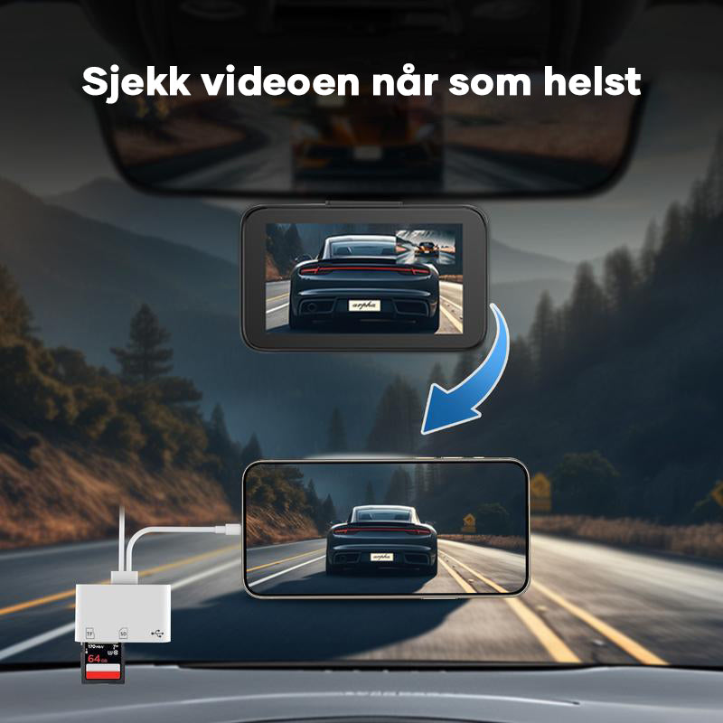 Slank USB-C mobil kortleser for rask dataoverføring av SD/TF-kort til moderne telefoner og nettbrett.