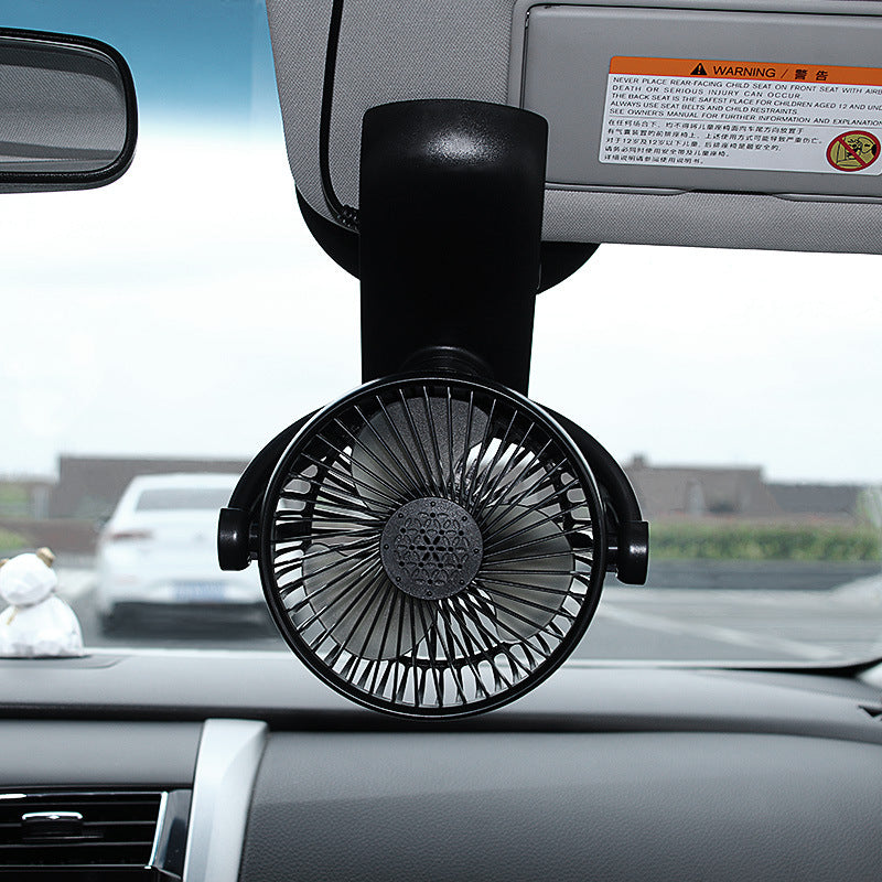 Effektiv svart bærbar vifte for sommer kjøling, USB drevet justerbar mini vifte for skrivebordet.