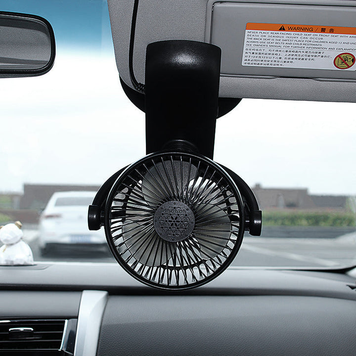 Effektiv svart bærbar vifte for sommer kjøling, USB drevet justerbar mini vifte for skrivebordet.