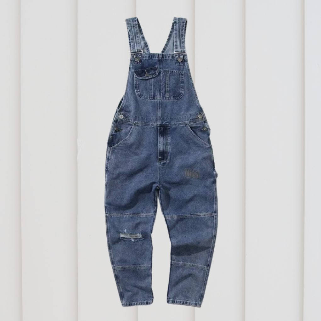 Blå unisex overall, ideell arbeidsklær for hage og fritid. Slitesterk, komfortabel og praktisk.