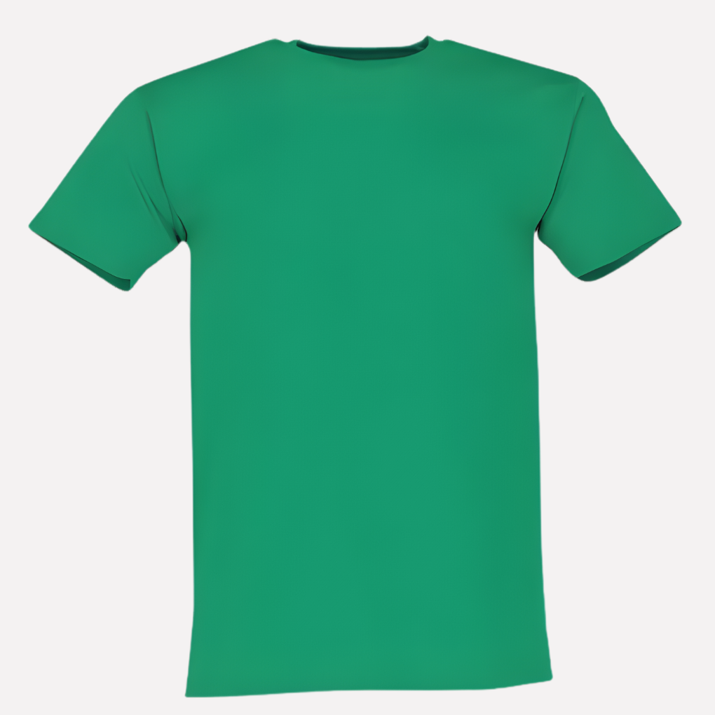 Blå herre crew neck t-skjorte. Myk basisplagg, ideell for avslappet sommerstil.