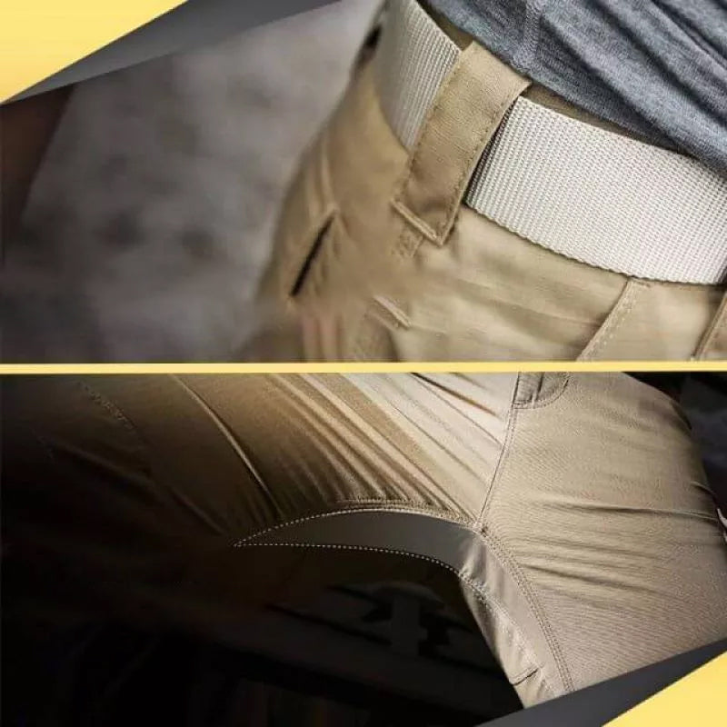 Taktisk shorts med belte, praktiske lommer for utstyr, ideell for menn og utendørs fritid.