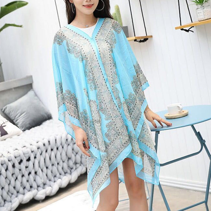 Elegant gaveidé: Solbeskyttende sommerskjerf i chiffon for den motebevisste kvinnen.