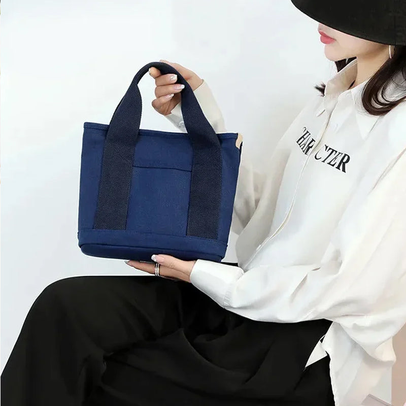Trendy canvas tote for kvinner, stor nok for bærbar PC og mer.