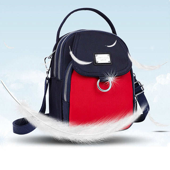 Vanntett håndveske/crossbody for kvinner, stilfull og robust nylonveske med glidelås.