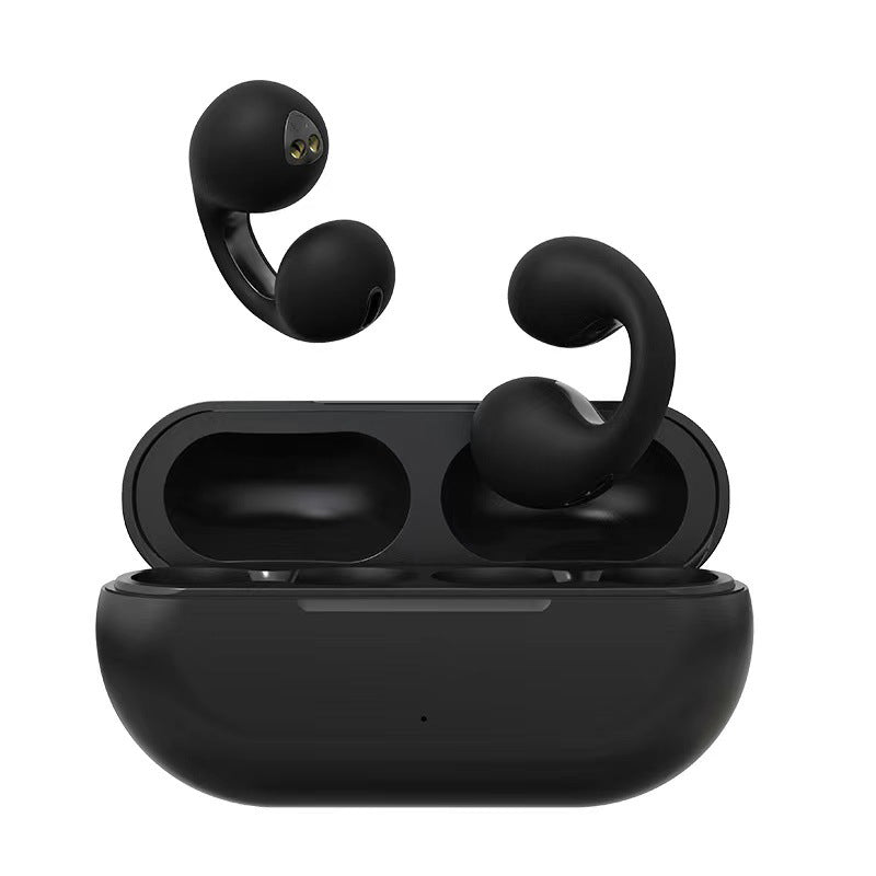 Avanserte trådløse benledningshodetelefoner med øreklips. Klar lyd for musikk, komfortabel passform.