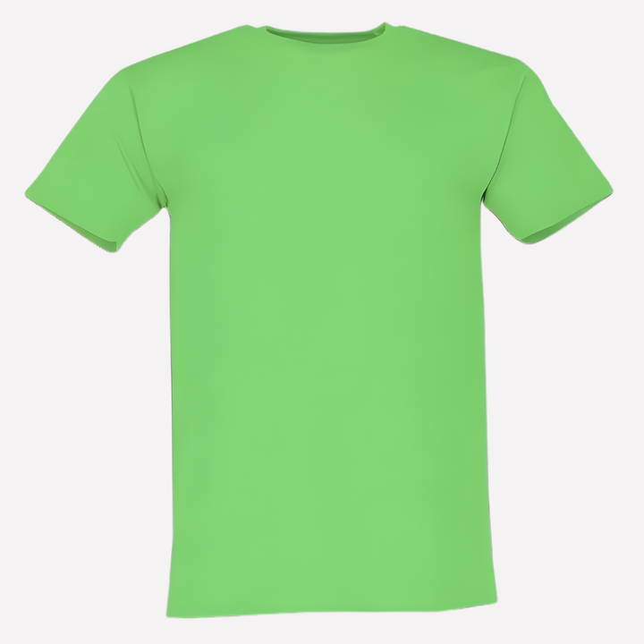 Rosa herre t-skjorte med crew neck. Frisk farge, komfortabel for casual mote.