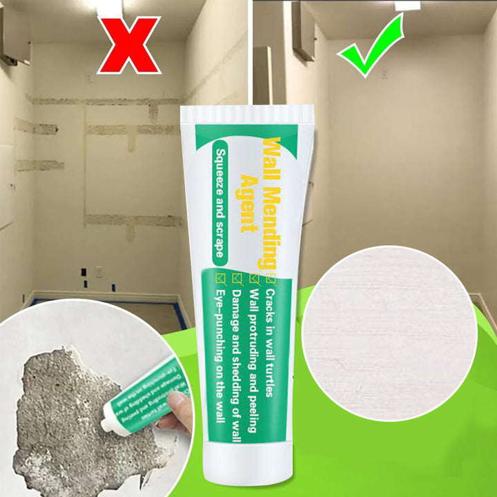 Påføring av veggsparkel for DIY-reparasjon av sprekker og mindre skader i gipsvegger.