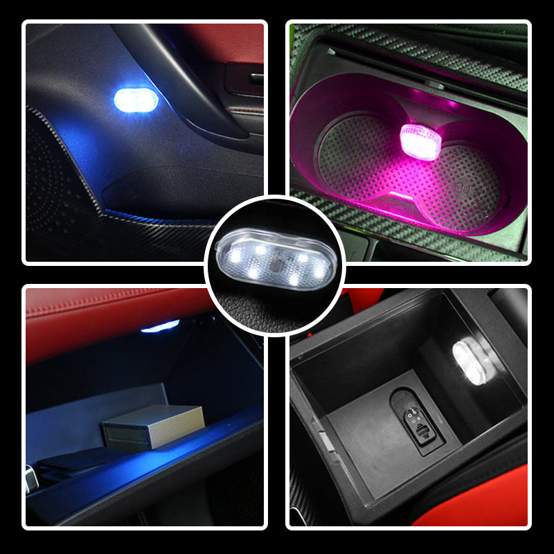 Universalt bil LED-lys med berøringssensor for kupé. Kompakt, oppladbart interiørlys med USB-lading.