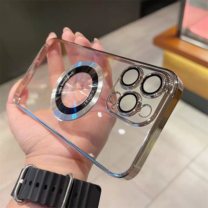 Robust klart iPhone deksel i TPU/PC. Magnetisk for enkel bruk og optimal mobilbeskyttelse.