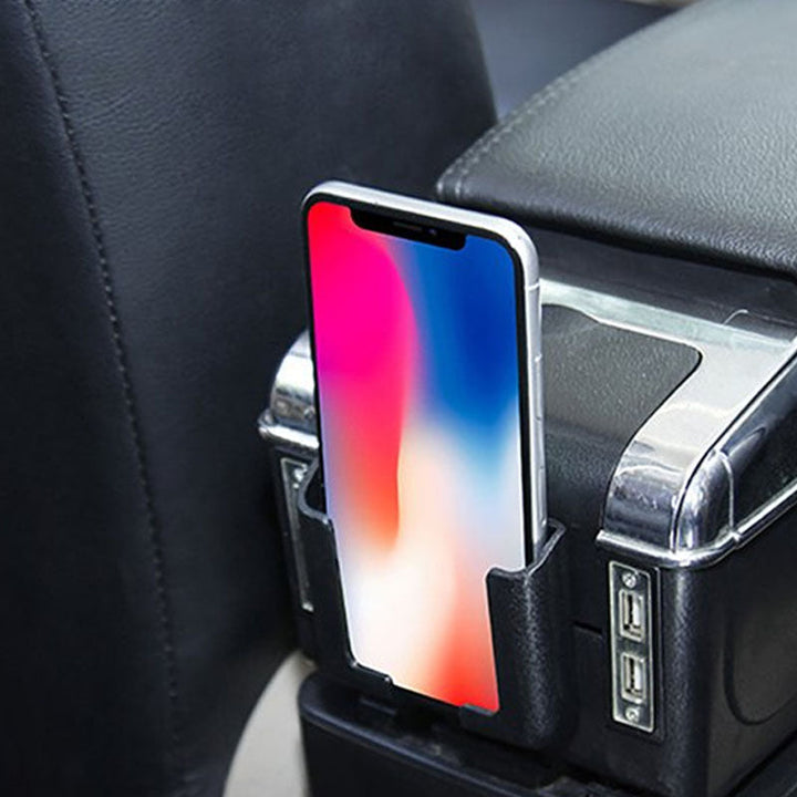 Kompakt mobilholder for bil, selvklebende feste gir stabil og justerbar posisjon.