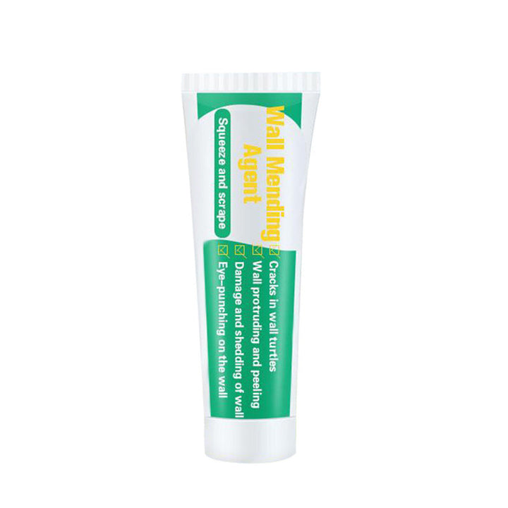 Brukerhåndbok viser enkel påføring av veggpasta for rask og profesjonell finish av veggreparasjoner.