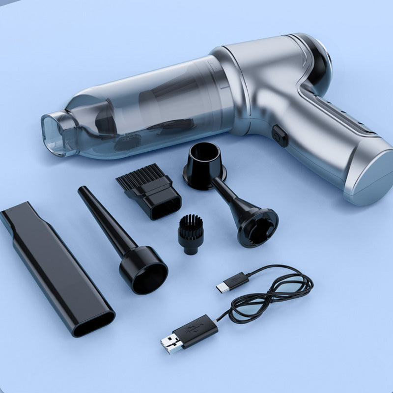Multifunksjonell håndstøvsuger med USB-lading, perfekt for rask og effektiv rengjøring.