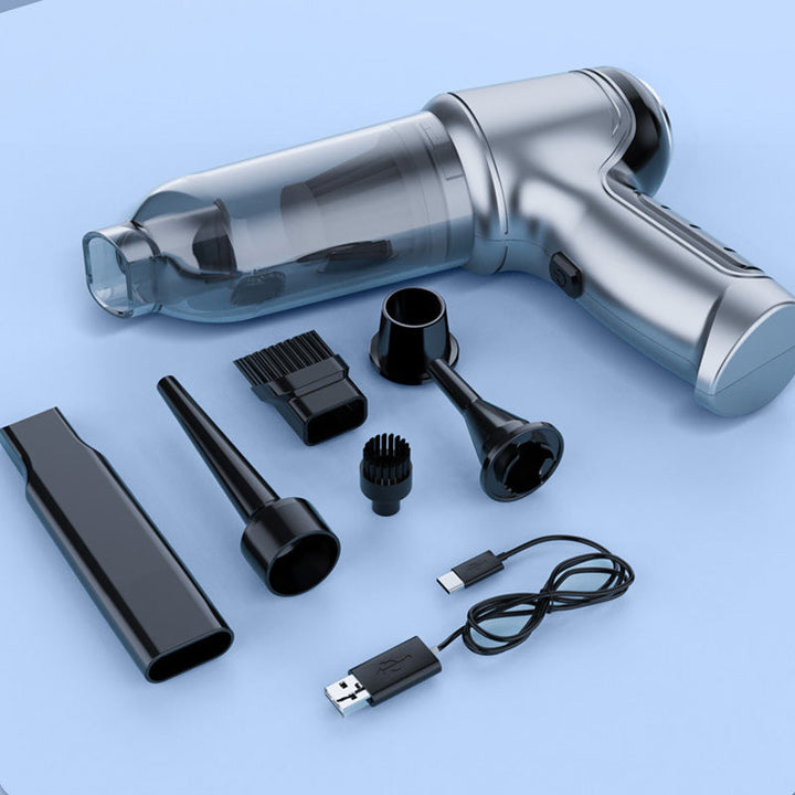 Multifunksjonell håndstøvsuger med USB-lading, perfekt for rask og effektiv rengjøring.