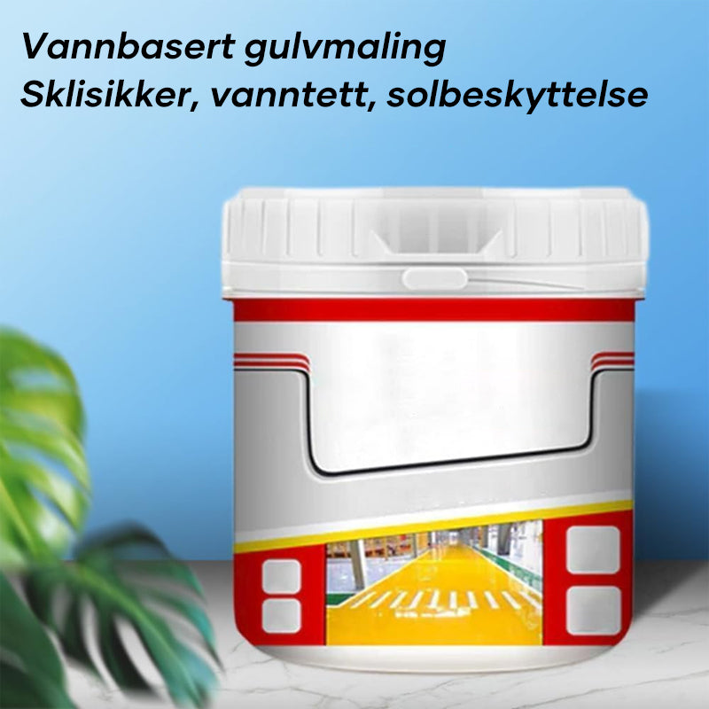 Slitesterk, vanntett gulvmaling med antiskli for langvarig beskyttelse.