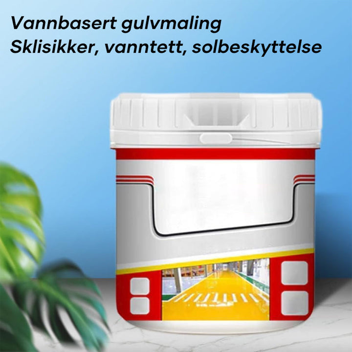 Slitesterk, vanntett gulvmaling med antiskli for langvarig beskyttelse.