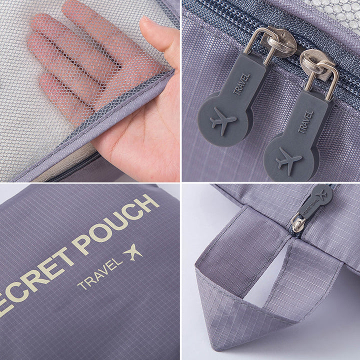 Organiseringssett for klær og reise, holder bagasjen ryddig. Slitesterk, vanntett polyester pakkeløsning.