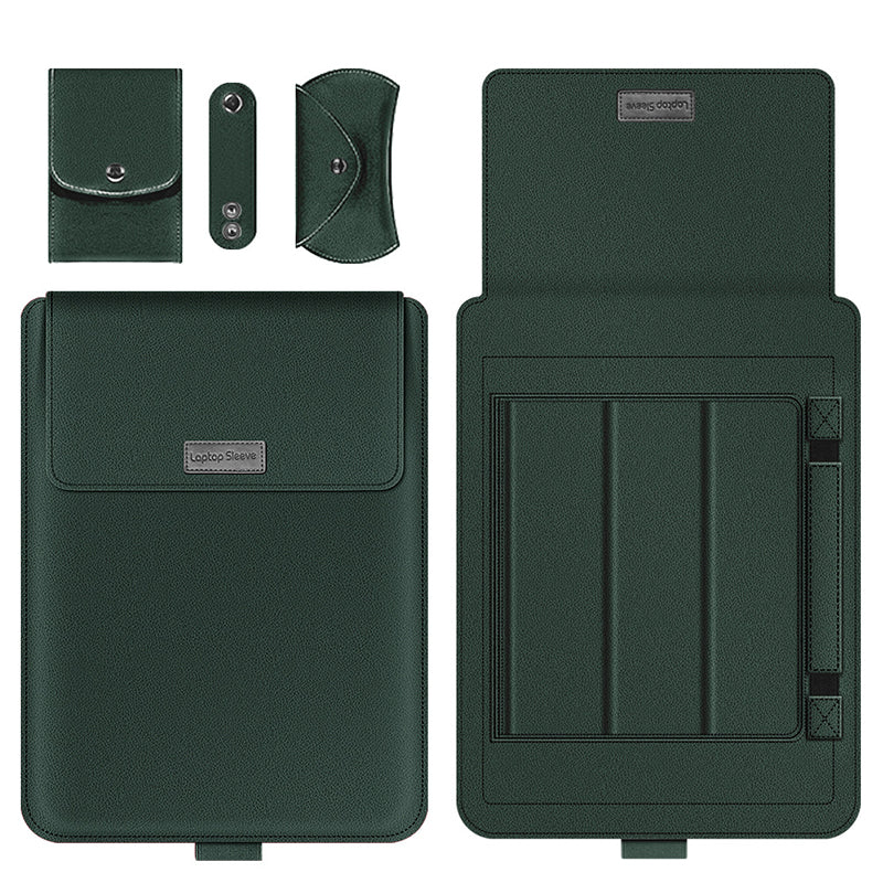 Romslig laptopveske med mykt fôr som beskytter PCen, også som bærbar ergonomisk holder.